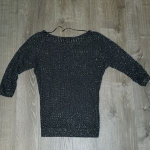 Lightweight Charcoal Grey Express Shimmer sweater
